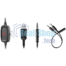 Гарнитура Bloody G573P чёрный, проводная, подсветка, совместимость с PS5, Xbox