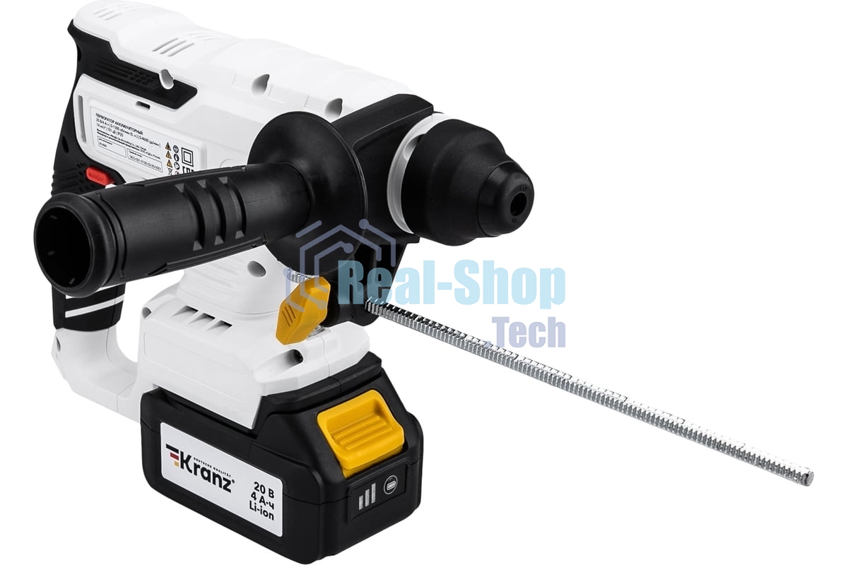 Перфоратор Kranz KR-PT-120, SDS-plus, 20 В, 2,2 Дж, от аккумулятора