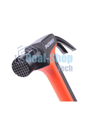 Молоток-гвоздодер Patriot NHF 450 L, кругл.боек 450 гр, 50-58 HRC, fiberglas+TPR рукоять, малый вес, компактный размер, антивибрацион.система, магнитный гвоздодержатель, покрытием PTFE (Teflon), 650 гр, 400 мм