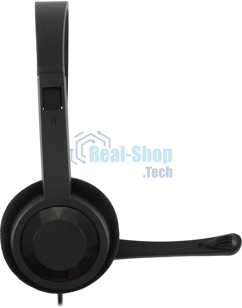 Гарнитура проводная с микрофоном Оклик HS-M600 черный 1.8м накладные оголовье (1900372)