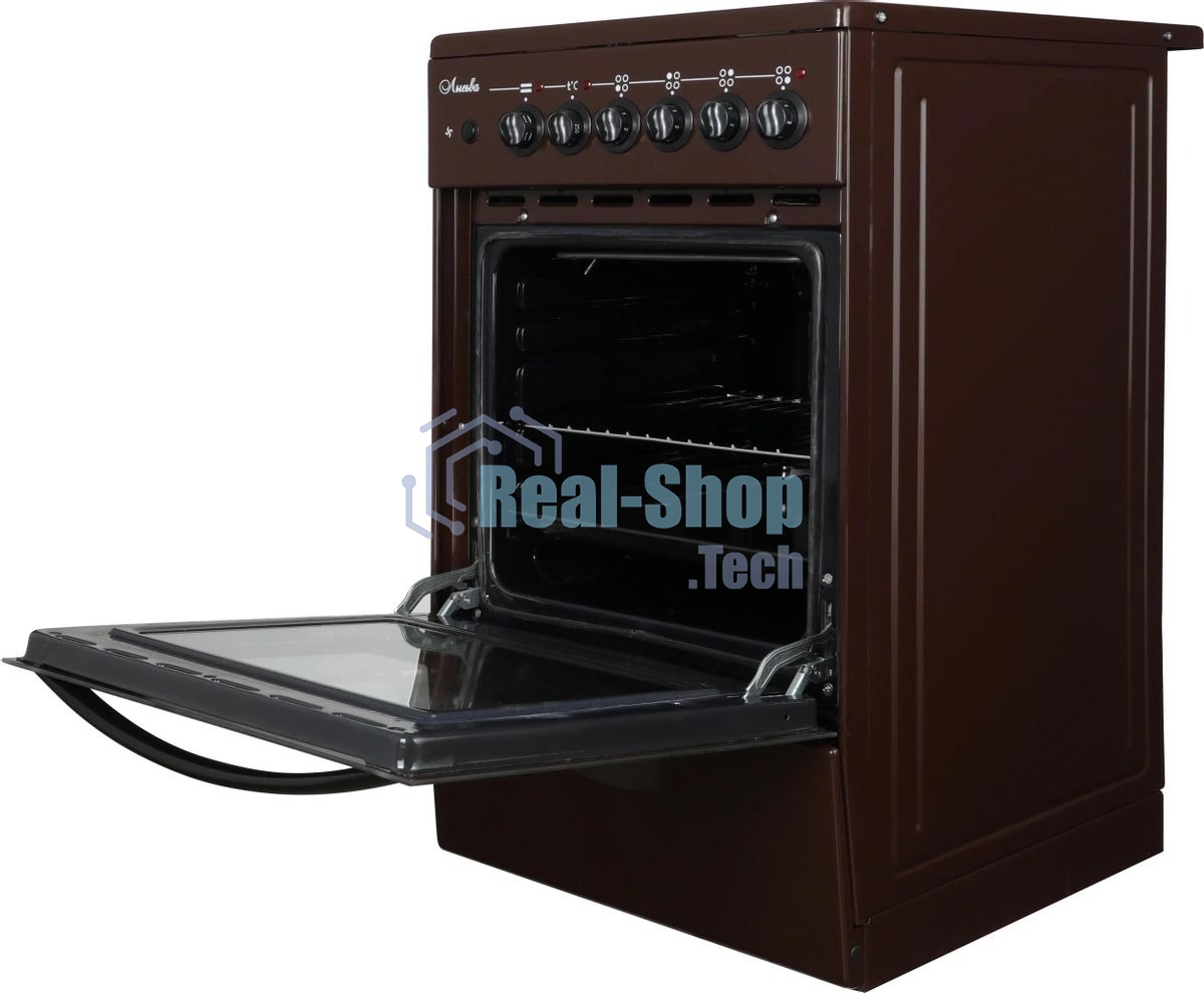 Плита электрическая Лысьва EF4004MK00 коричневый, конфорок 4 шт, духовка 57 л, 50 см x 84 см x 60 см (без крышки)
