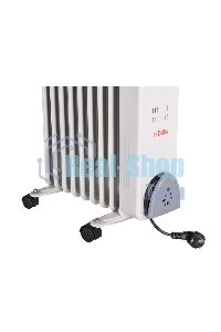 Обогреватель масляный Ресанта ОМ-9А (9 секций), белый, 2000 Вт, 20 м2, термостат 67/3/16