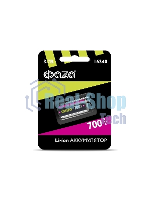 Аккумулятор 16340 3.7В Li-Ion 700 мАч без платы защиты BL-1 ФАZА 5039087
