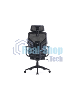 Кресло Cactus CS-CHR-MC01-BLBK синий, сетка, подголовник, подставка для ног