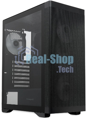 Компьютерный корпус HSPD M520, Mesh Mid Tower, черный, slide TG, 0.45 SPCC, 4x120мм ARGb ATX, mATX, mITX 160/330/184мм 2x2.5