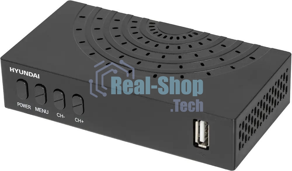 Приставка для цифрового ТВ Hyundai H-DVB440 черный, DVB-T2, DVB-T, DVB-C, HDMI, USB 2.0 x2
