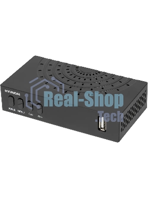 Приставка для цифрового ТВ Hyundai H-DVB440 черный, DVB-T2, DVB-T, DVB-C, HDMI, USB 2.0 x2