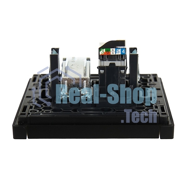 Розетка двойная TV+RJ45 кат.5E IEK FORTE&PIANO FP136 черный