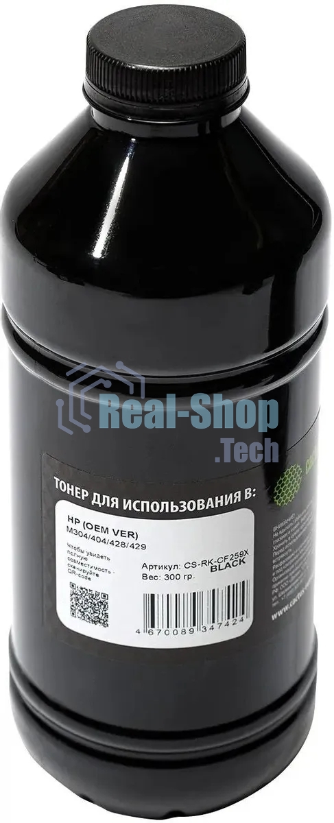 Тонер Cactus CS-RK-CF259X черный флакон 300 гр. (в компл.:чип) для принтера HP (OEM VER) M304/404/428/429