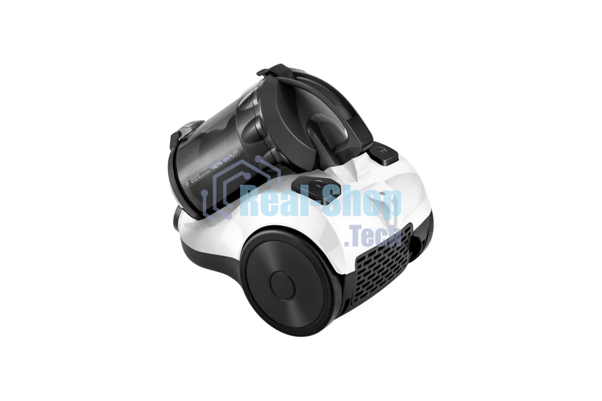 Пылесос Centek CT-2529 белый/черный, 350/2000 Вт, уборка сухая, пылесборник - контейнер, 2 л