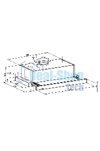 Вытяжка встраиваемая LEX Hide G 600 серый, 60 см, 550 куб. м/ч, 42 дБ
