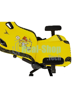 Кресло Knight Craft Dragon желтый, экокожа, 120 кг, механизм качания