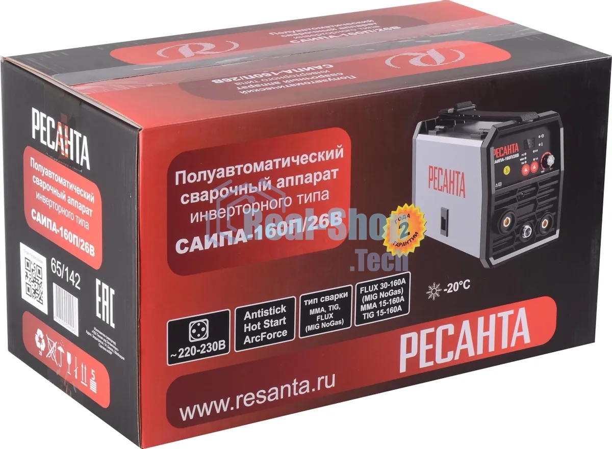 Сварочный аппарат Ресанта САИПА-160П/26В инвертор ММА DC