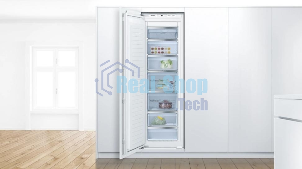 Встраиваемый морозильный шкаф Bosch GIN81AEF0U, белый, 212л, 5 ящиков