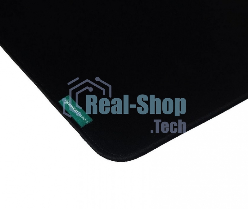 Коврик для мышки Raskat черный S (350x300, резина/ткань, прошитый край)