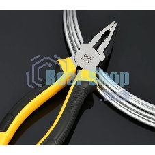 Комбинированные плоскогубцы Deli DL0002 180 мм, двухкомпонентная прорезиненная рукоять