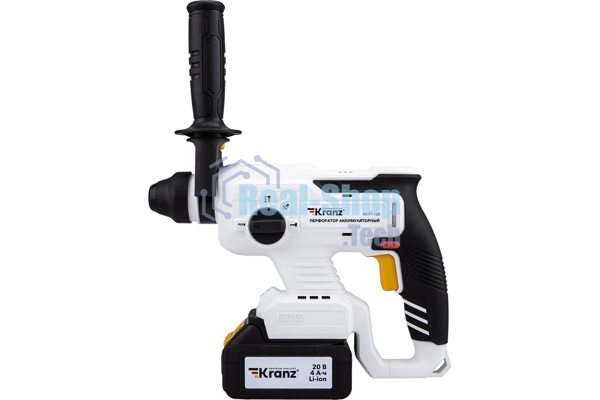 Перфоратор Kranz KR-PT-120, SDS-plus, 20 В, 2,2 Дж, от аккумулятора