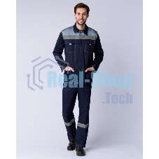 Костюм Галакт МВО (ткань Смесовая 50 50,220) полукомбинезон, темно-синий серый, 52-54 170-176
