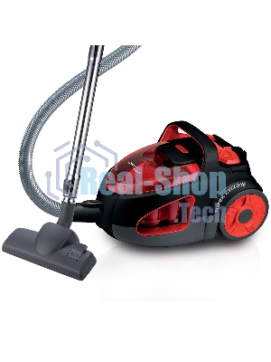 Пылесос Delta LUX DL-0846 черый/красный, 420/ 2400Вт, уборка сухая, пылесборник контейнер 2л