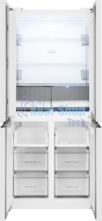 Холодильник Weissgauff WCD 450 W NoFrost Inverter белый трехкамерный 287/163л морозилка снизу, No Frost, Side by Side