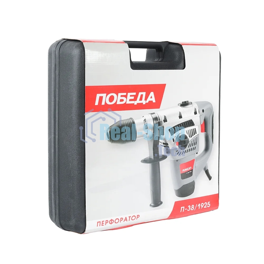 Перфоратор ПОБЕДА П-38/1925 SDS max, 1925Вт, 9Дж, 0-500 об-мин, 3500 уд/мин, бетон 40мм.