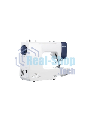 Швейная машина Janome SP903 белый/синий, электромеханическая, вертикальный качающийся, 25 операций, автоматическая петля