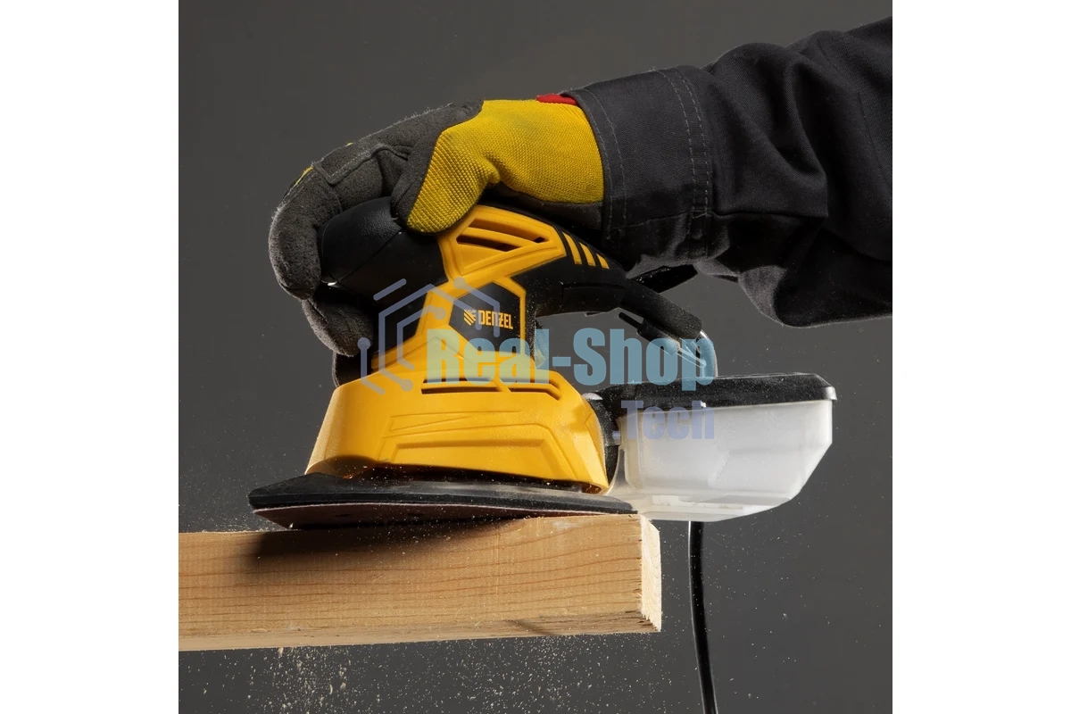 Вибрационная шлифовальная машина Denzel 2 в 1 VDS-2, 130 Вт, 14000 об/мин