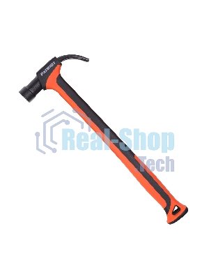Молоток-гвоздодер Patriot NHF 450 L, кругл.боек 450 гр, 50-58 HRC, fiberglas+TPR рукоять, малый вес, компактный размер, антивибрацион.система, магнитный гвоздодержатель, покрытием PTFE (Teflon), 650 гр, 400 мм
