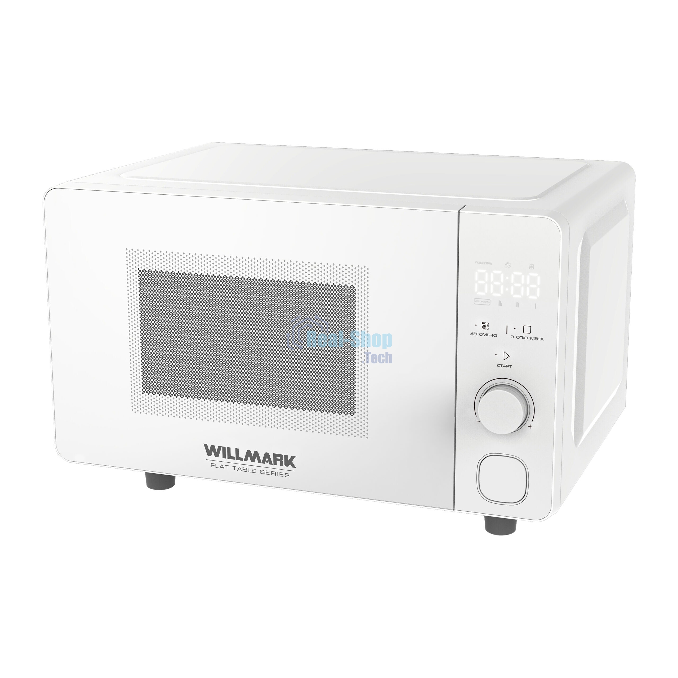 Микроволновая печь WILLMARK WMO-206SWF белый, 20 л, 700 Вт, переключатели - сенсор, поворотный механизм