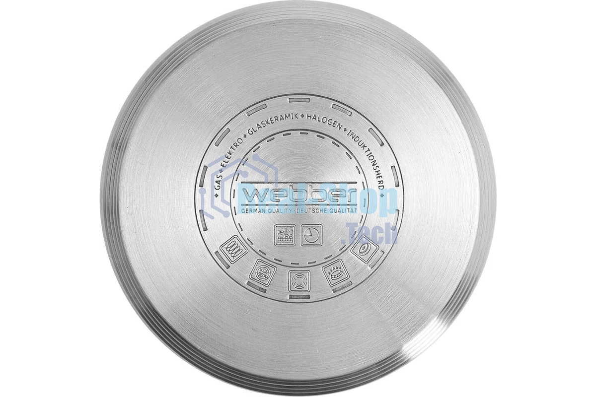 Кастрюля WEBBER BE-341/2 3 л, нержавеющая сталь, со стеклянной крышкой