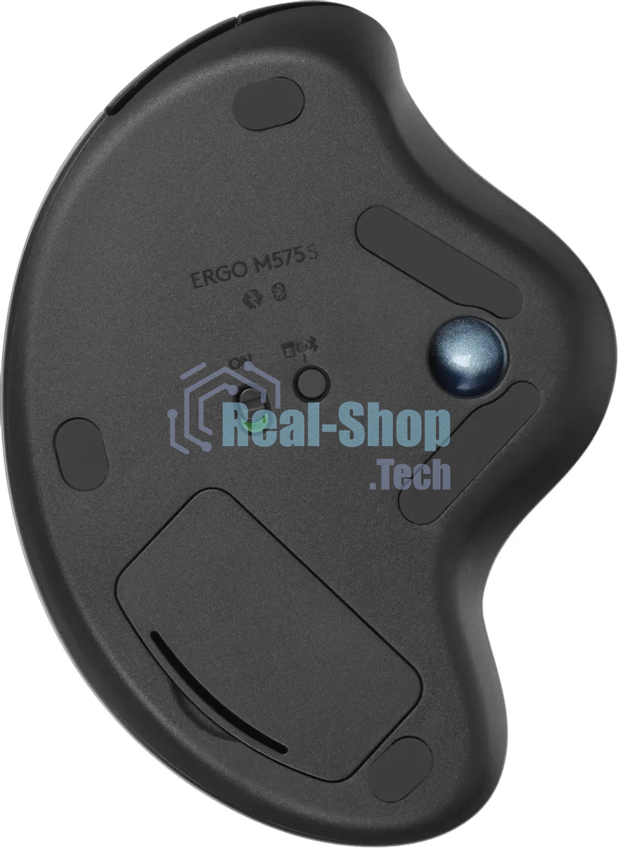 Трекбол Logitech M575S черный оптическая 2000dpi беспров. BT/Radio USB2.0 (910-007035)