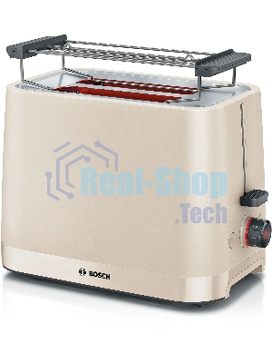 Тостер Bosch TAT3M127 бежевый, 950 Вт, 2 слота