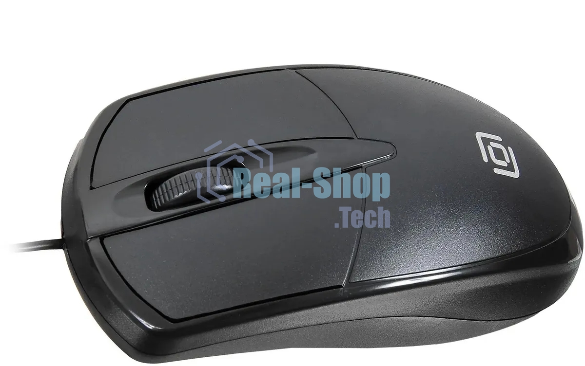 Мышь проводная Oklick 125M черный оптическая (1200dpi) USB (2but)