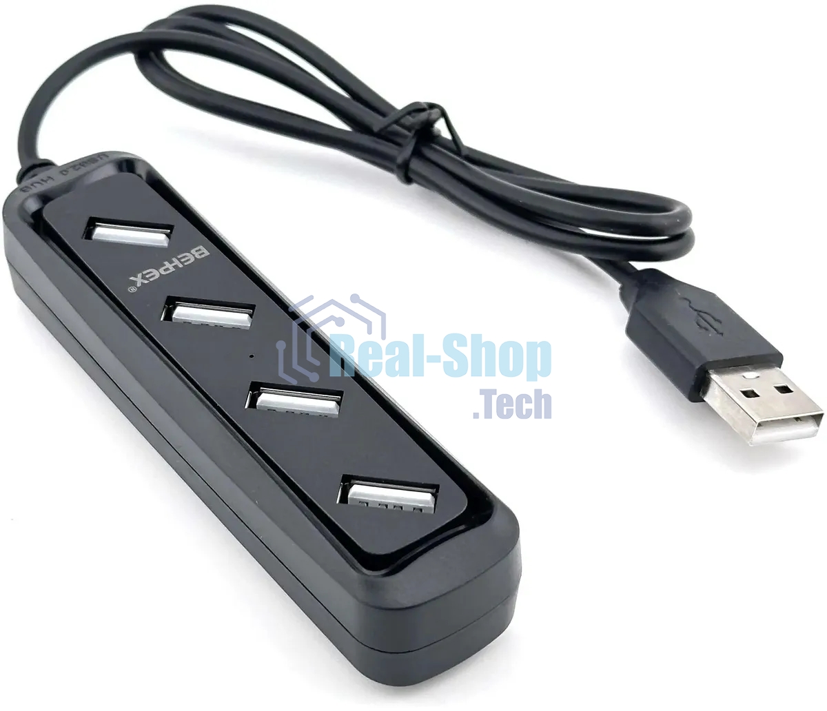 Разветвитель USB 2.0 BPH-1729 4порт. черный