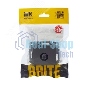 Розетка телевизионная оконечная IEK BRITE РТВ11-0-БрС сталь