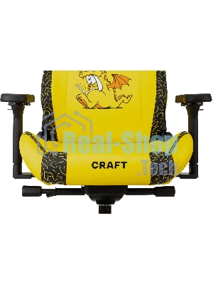 Кресло Knight Craft Dragon желтый, экокожа, 120 кг, механизм качания