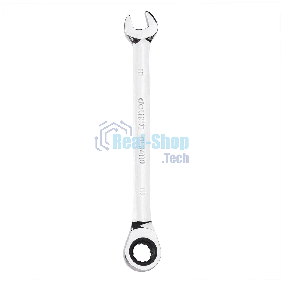 Набор комбинированных ключей с трещоткой 8 шт Deli DL140108T Спецификация: 8,10,12,13,14,15,17,19мм. Сталь 40 Cr. Трещетка 50BV30 72Т.