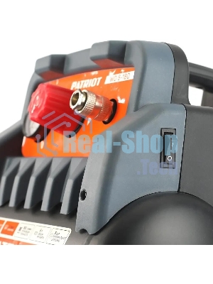 Компрессор поршневой Patriot WO 6-180 безмасляный 180л/мин 6л 1100Вт черный/оранжевый