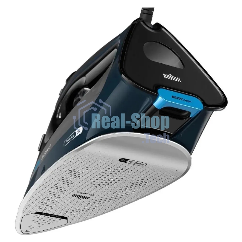 Утюг Braun SI9682DB черный/синий, 3200 Вт, 60 г/мин, 260 г/мин, 330 мл