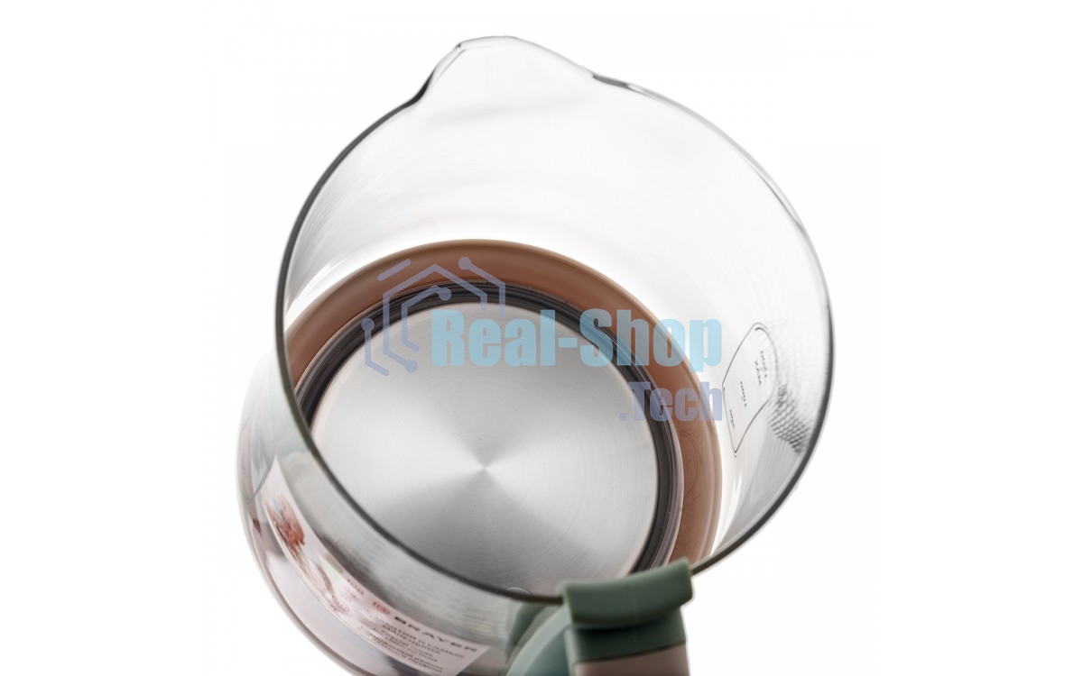 Чайник электрический BRAYER BR1015 2200 Вт,1,5 л, подст, 40-100 °С, завар.чая, стеклян