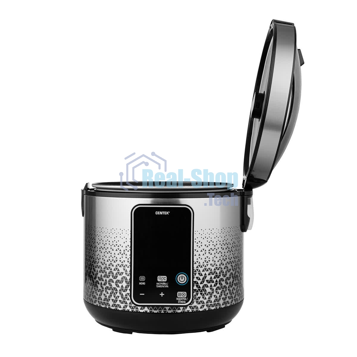 Мультиварка Centek CT-1499 (черный/сталь) 900Вт, 5.0л, 25 программ, мультиповар, антиприг. покрытие