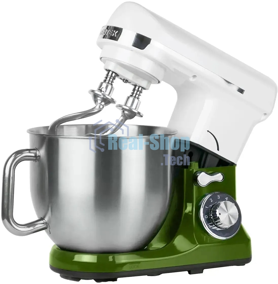 Миксер планетарный Centek CT-1133 (белый/изумруд)
