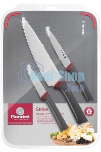 Набор из 3 ножей и разделочной доски Rondell RD-1491 Strike