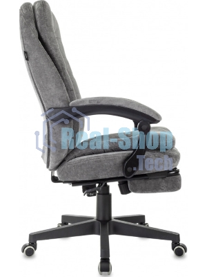 Кресло руководителя Бюрократ T-9950MSG-F Fabric серый Light-19, крестов. пластик, подст. для ног