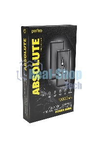 Портативный аккумулятор Powerbank Perfeo ABSOLUTE 10000mah In Micro usb,USB /Out USB,Micro usb,Type-C,Lightning, 2.1А/ черный (PF_B4878)