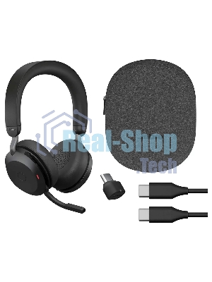 Гарнитура Jabra Evolve2 75 чёрный, беспроводная + проводная, Bluetooth, до 24 ч