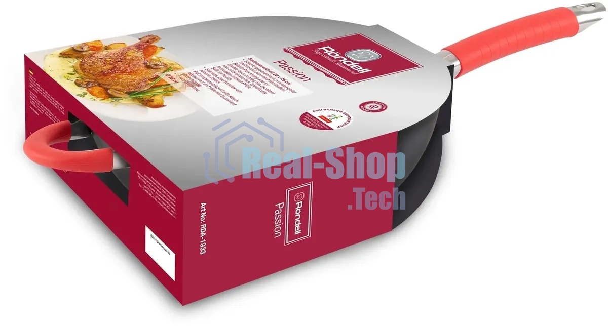 Сотейник Rondell Passion RDA-1933 d=28 см, (с крышкой) черный