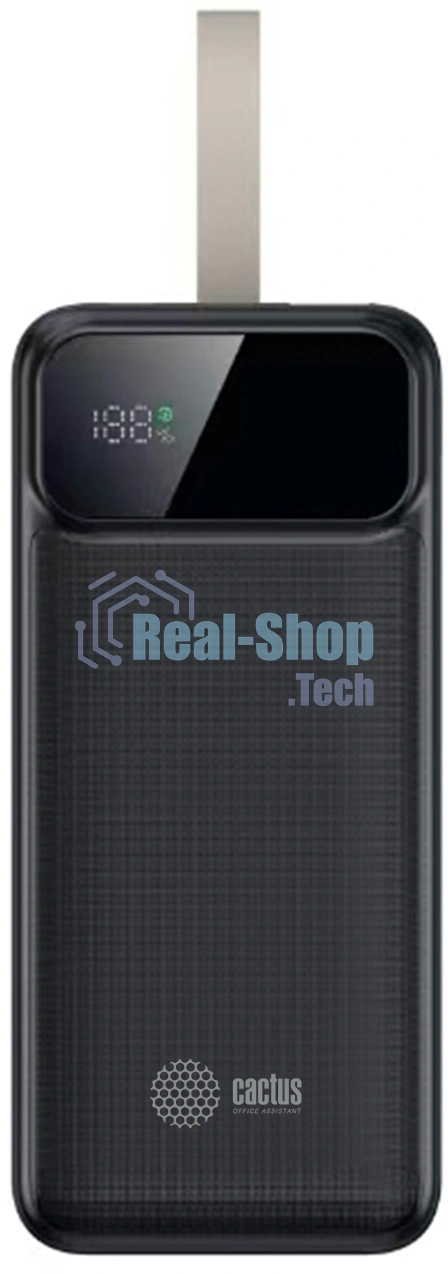 Портативный аккумулятор Cactus CS-PBFSND-40000 40000mAh 65W 3A черный