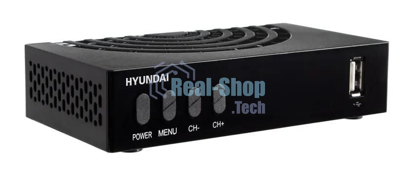 Приставка для цифрового ТВ Hyundai H-DVB440 черный, DVB-T2, DVB-T, DVB-C, HDMI, USB 2.0 x2