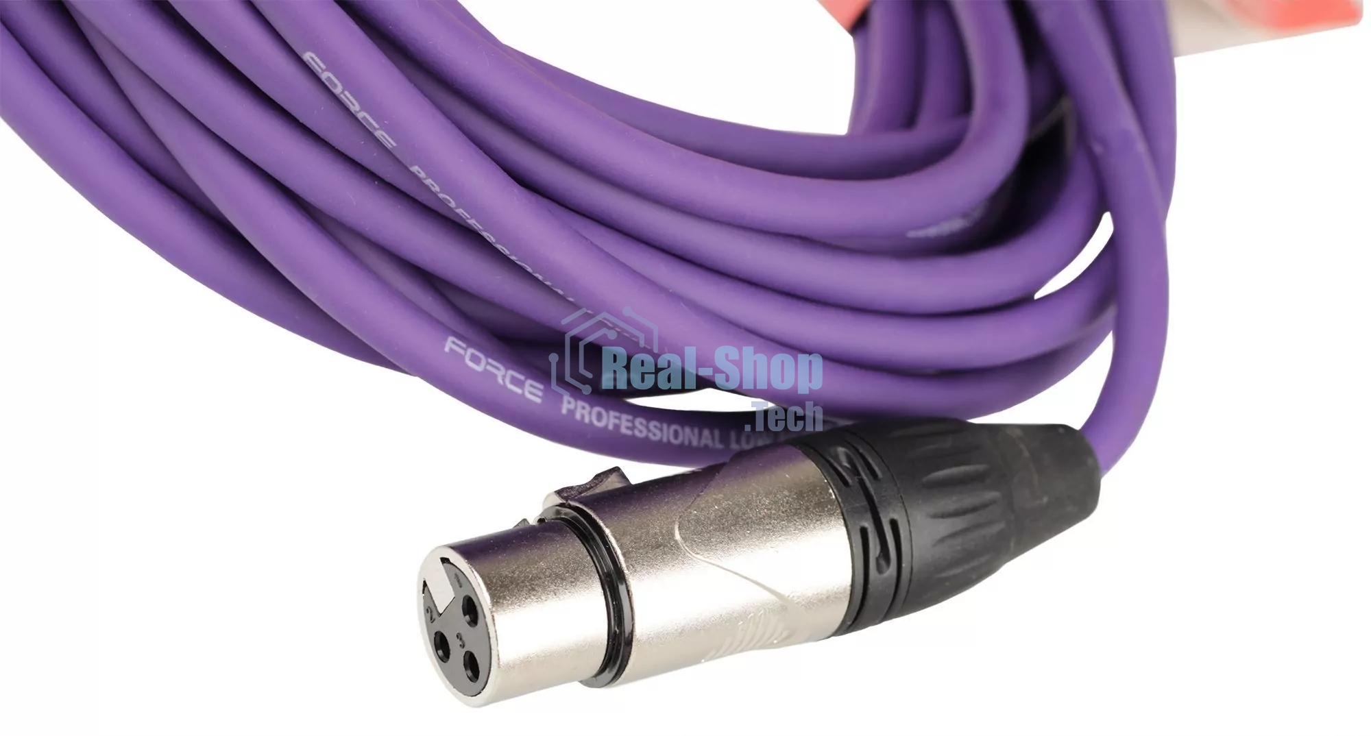 Микрофонный кабель FORCE FMC-05/10 VT XLR (F)- XLR(M), разъемы с никелевым корпусом и посеребренными контактами, 10 м, цвет фиолетовый